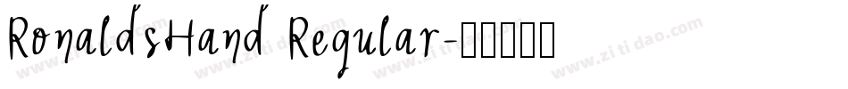 RonaldsHand Regular字体转换